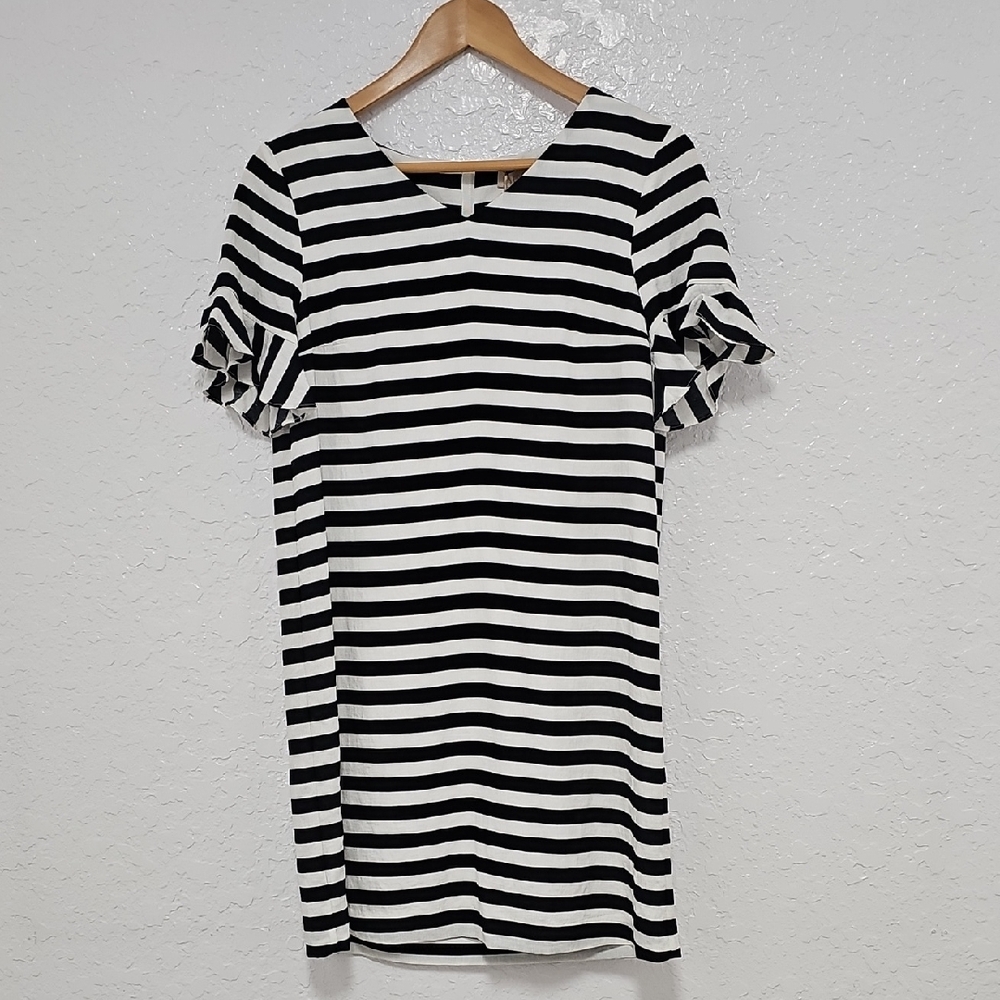 Black and White Striped Dress